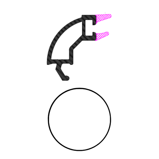 Aluplast Ideal 70 Ovolo UPVC Window Glazing Bead - 100819